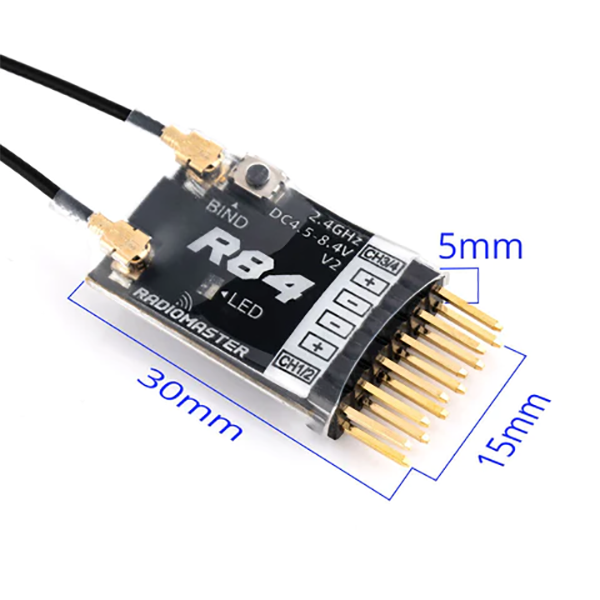 Radiomaster-R84-V2-4CH-PWM-RC-Empfaumlnger-kompatibel-fuumlr-Frsky-D8-D16-SFHSS-Radiomaster-TX12-T16-1994722-1